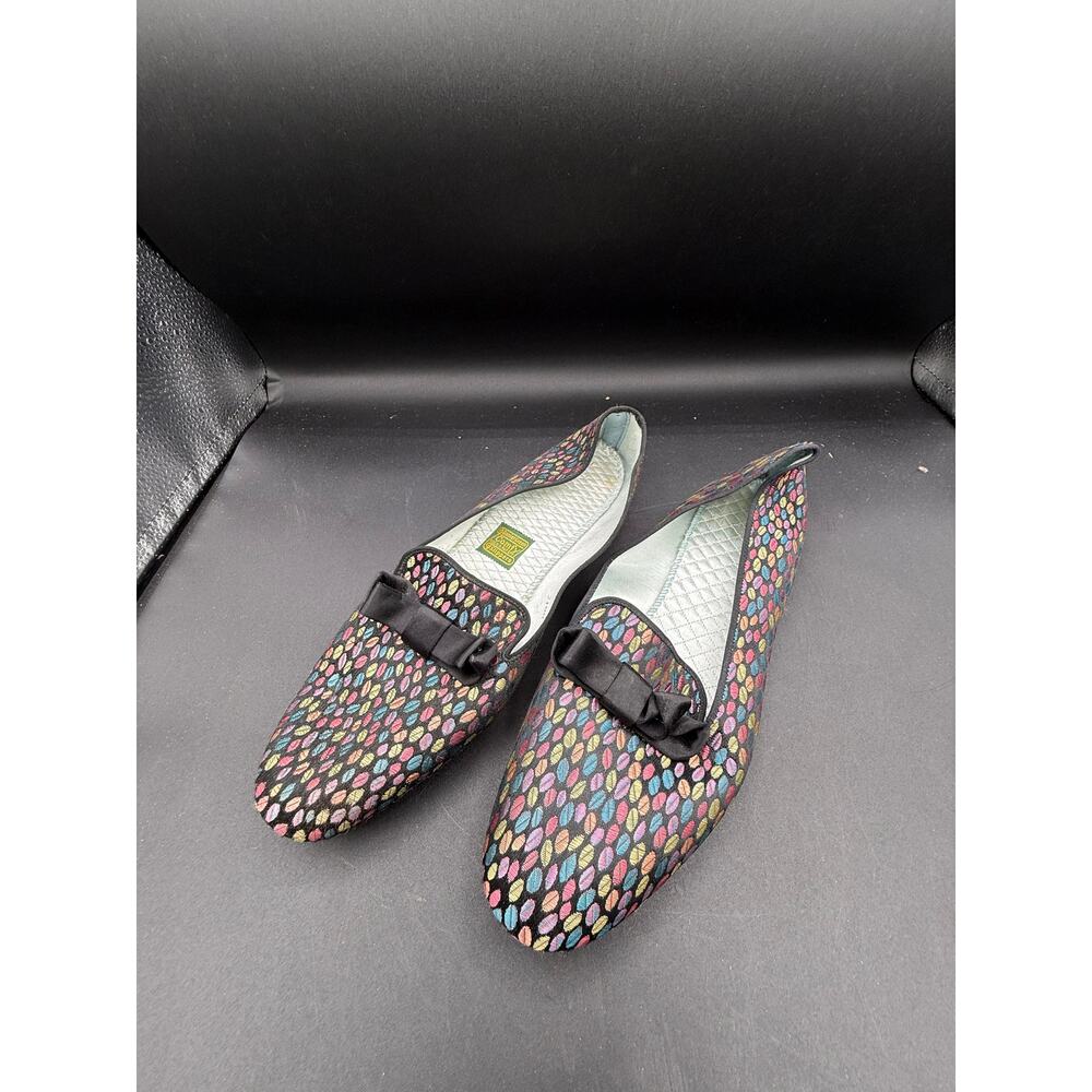 Vintage Daniel Green Multicolor Black Slippers Size B100 Theater Cost